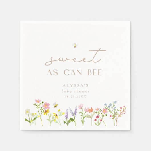 Süßes wie möglich mit moderner Minimaldusche Serviette (Vorderseite)