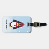 Süßes Winter-Pinguin-personalisiertes Gepäckanhäng Gepäckanhänger (Vorderseite horizontal)