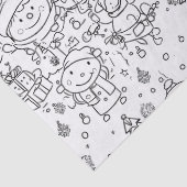 Süßes Winter-Weihnachts-Doodle-Muster (2) Seidenpapier (Detail)
