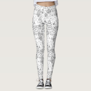 Süßes Winter-Weihnachts-Doodle-Muster (3) Leggings