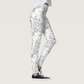 Süßes Winter-Weihnachts-Doodle-Muster (3) Leggings (Rechts)