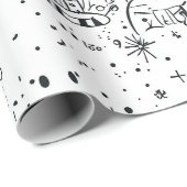 Süßes Winter-Weihnachts-Doodle-Muster (4) Geschenkpapier (Rolleneckpunkt)