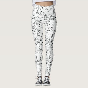 Süßes Winter-Weihnachts-Doodle-Muster (4) Leggings