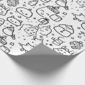 Süßes Winter-Weihnachts-Doodle-Muster (6) Geschenkpapier (Ecke)