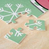 Süßes Winterferien-Sportmuster Puzzle (Seite)