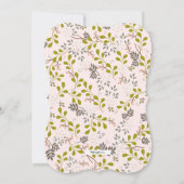 Süßes Woodland Blumengarten Brautparty Einladung (Rückseite)