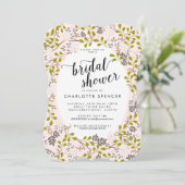 Süßes Woodland Blumengarten Brautparty Einladung (Stehend Vorderseite)