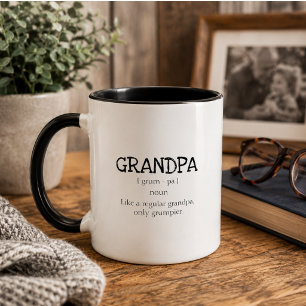 Süßes Wörterbuch Grumpa Großvater Opa Tasse