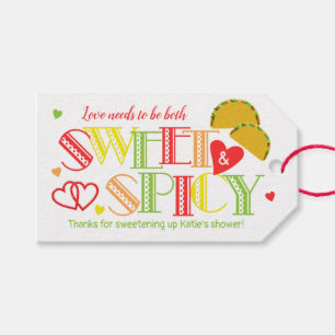 Süßes Würziges Fiesta Brautparty Geschenk Geschenkanhänger