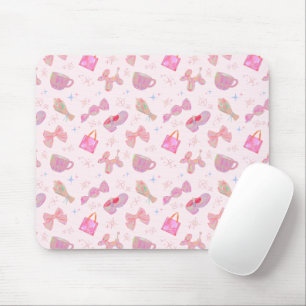 Süßes Y2K-Coquette-Rosa-Irideszenz-Sparkling-Muste Mousepad