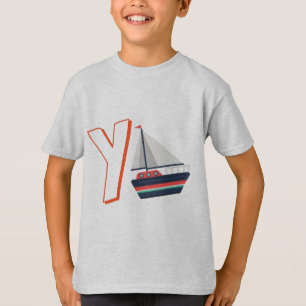 Süßes Y für Yacht - Kinder Englisch ABCD Alphabet T-Shirt