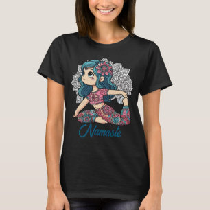 Süßes Yoga-Mädchen T-Shirt