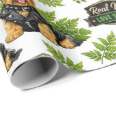 Süßes Yorkie-Biker-Muster Geschenkpapier (Rolleneckpunkt)