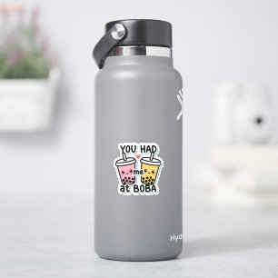 Süßes "You Had Me At Boba" Kawaii Bubble Tea Aufkleber