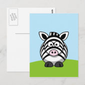 Süßes Zebra Postkarte (Vorne/Hinten)