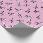 Süßes Zebra rosa Geschenkpapier (Ecke)