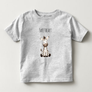 Süßes Zebra Safari-Tier Kleinkind T-shirt