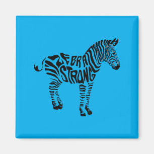 Süßes Zebra Starkes Ehlers-Danlos-Syndrom Bewussts Magnet
