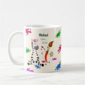 Süßes Zebra Vorschulkinder Kaffeetasse (Links)