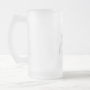 SÜßES ZEICHENTRICK-ROSA-GENOM MATTGLAS BIERGLAS