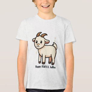 Süßes Ziegen-Eid-Ul-Adha-T-Shirt für Jungen Tri-Blend Shirt