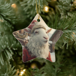 Süßes Ziegen-Schmuck-Dekor, Geschenke für Ziegenli Keramik Ornament
