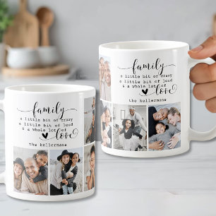 Süßes Zitat Benutzerdefinierte Familie 8 Foto Kaffeetasse