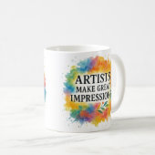 Süßes Zitat. Kaffeetasse für Künstler (VorderseiteRechts)