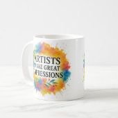 Süßes Zitat. Kaffeetasse für Künstler (Vorderseite Links)