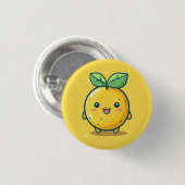 Süßes Zitronenthema Button (Vorne & Hinten)