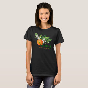 Süßes Zitrus-Mama-To-Be-Baby-Shower-schwarzes Crop T-Shirt