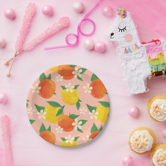Süßes Zitruspapier Pappteller (Party)