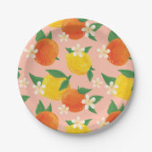 Süßes Zitruspapier Pappteller (Vorderseite)
