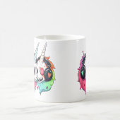 Süßes Zombie-Einhorn-Dj-Edm-Rave Kaffeetasse (Mittel)