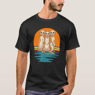 Süßes Zootier Afrika Safari Retro Erdmännchen 1 T-Shirt