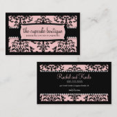 Süßes Zuckerglasur-Rosa des Tüpfelchen auf dem Visitenkarte (Vorne/Hinten)