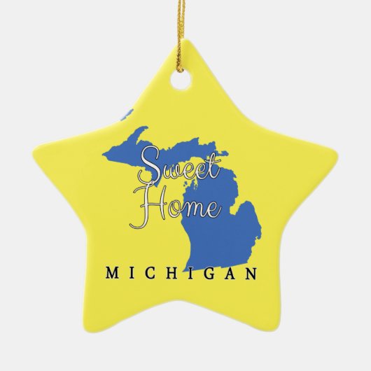 Süßes Zuhause Michigan Keramikornament (Vorne)