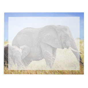 Süßeste Babytierchen   Afrikanischer Elefant & Mut Notizblock