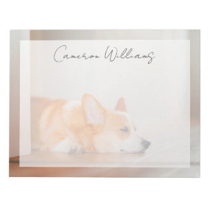 Süßeste Babytierchen Schlafender Corgi Notizblock