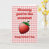 Süßeste Erdbeere Karte (Gelbe Blume)