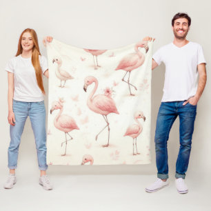 Süßeste Flamingo-Herde Fleecedecke
