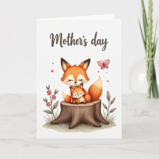 Süßeste Fuchs Muttertagskarte Karte (Vorderseite)