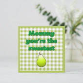 Süßeste grüne Birne Karte (Stehend Vorderseite)