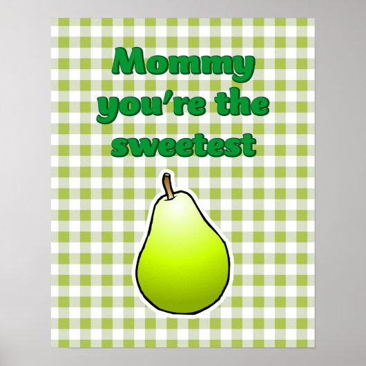 Süßeste grüne Birne Poster (Vorne)