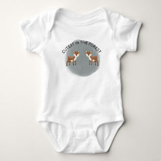 Süßeste Hirschkälber im Wald Baby Strampler