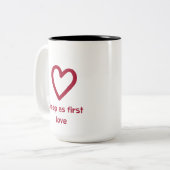 Süßeste Kaffeetasse "Liebe auf den ersten Blick" (Vorderseite Links)