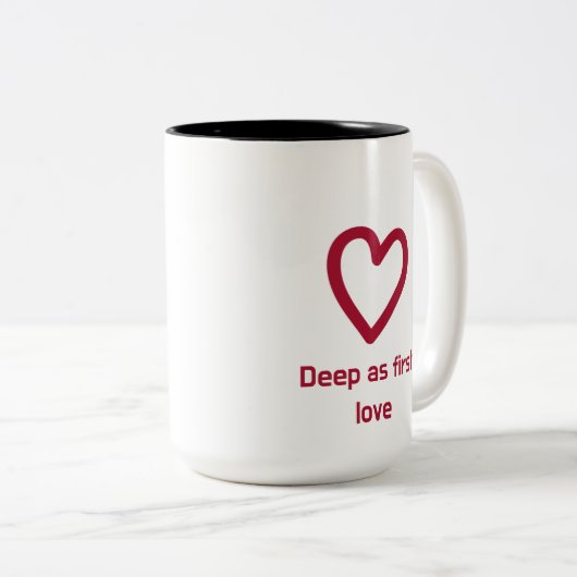Süßeste Kaffeetasse "Liebe auf den ersten Blick" (VorderseiteRechts)