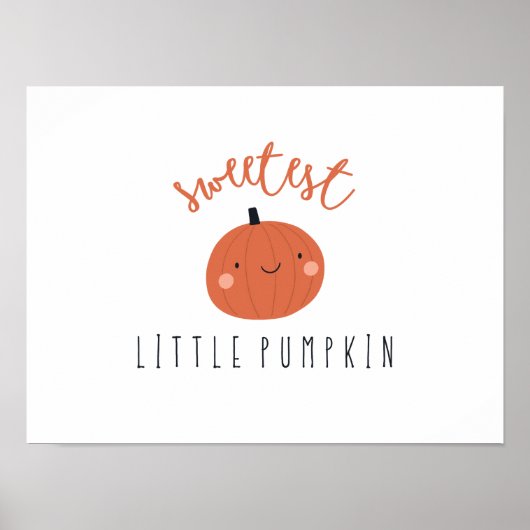 Süßeste kleine Kürbis Poster Prints digital (Vorne)