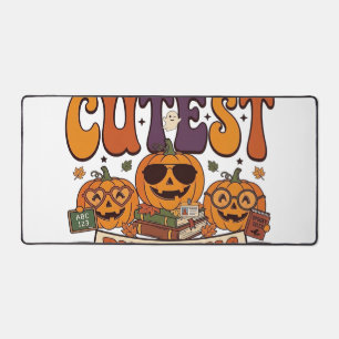 Süßeste Kürbisse Halloween Lehrer Brille Bücher_1 Schreibtischunterlage