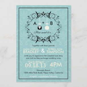 Süßeste Liebe Cakepop moderne Hochzeit laden ein Einladung